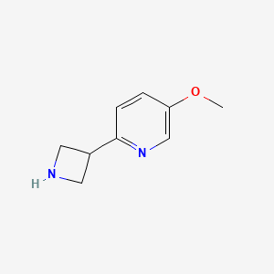 molecular formula C9H12N2O B3227280 2-(Azetidin-3-yl)-5-methoxypyridine CAS No. 1260812-61-0