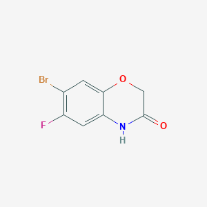 molecular formula C8H5BrFNO2 B3227292 7-bromo-6-fluoro-2H-benzo[b][1,4]oxazin-3(4H)-one CAS No. 1260829-35-3