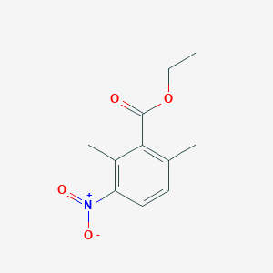 molecular formula C11H13NO4 B3227302 Benzoic acid, 2,6-dimethyl-3-nitro-, ethyl ester CAS No. 1260854-92-9