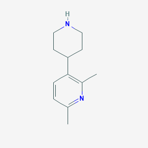 molecular formula C12H18N2 B3227317 2,6-Dimethyl-3-(piperidin-4-yl)pyridine CAS No. 1260871-08-6
