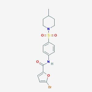 molecular formula C17H19BrN2O4S B322733 5-bromo-N-{4-[(4-methylpiperidin-1-yl)sulfonyl]phenyl}-2-furamide 