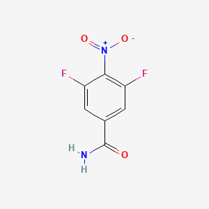 molecular formula C7H4F2N2O3 B3227330 3,5-Difluoro-4-nitrobenzamide CAS No. 1260882-93-6