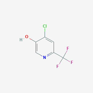 molecular formula C6H3ClF3NO B3227336 4-Chloro-6-(trifluoromethyl)pyridin-3-ol CAS No. 1260890-17-2