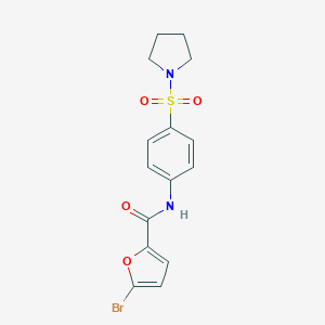 molecular formula C15H15BrN2O4S B322734 5-bromo-N-[4-(1-pyrrolidinylsulfonyl)phenyl]-2-furamide 