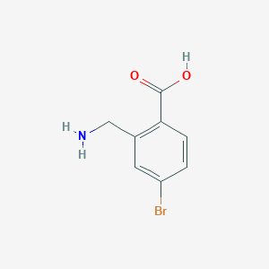 molecular formula C8H8BrNO2 B3227351 2-(Aminomethyl)-4-bromobenzoic acid CAS No. 1260897-85-5