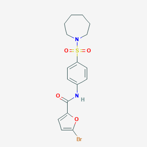 molecular formula C17H19BrN2O4S B322736 N-[4-(azepan-1-ylsulfonyl)phenyl]-5-bromofuran-2-carboxamide 