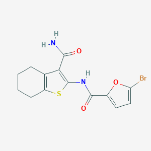 5-bromo-N-(3-carbamoyl-4,5,6,7-tetrahydro-1-benzothiophen-2-yl)furan-2-carboxamide