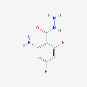 molecular formula C7H7F2N3O B3227373 2-Amino-4,6-difluorobenzohydrazide CAS No. 1260903-20-5
