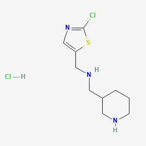 molecular formula C10H17Cl2N3S B3227424 (2-Chloro-thiazol-5-ylmethyl)-piperidin-3-ylmethyl-amine hydrochloride CAS No. 1261229-64-4
