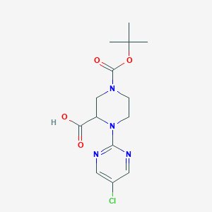 4-(Tert-butoxycarbonyl)-1-(5-chloropyrimidin-2-yl)piperazine-2-carboxylic acid