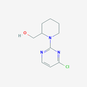 molecular formula C10H14ClN3O B3227441 (1-(4-Chloropyrimidin-2-yl)piperidin-2-yl)methanol CAS No. 1261229-70-2