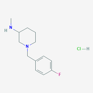 molecular formula C13H20ClFN2 B3227443 [1-(4-Fluoro-benzyl)-piperidin-3-yl]-methyl-amine hydrochloride CAS No. 1261229-71-3