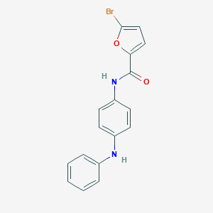 molecular formula C17H13BrN2O2 B322746 N-(4-anilinophenyl)-5-bromo-2-furamide 