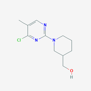 molecular formula C11H16ClN3O B3227489 [1-(4-Chloro-5-methyl-pyrimidin-2-yl)-piperidin-3-yl]-methanol CAS No. 1261230-31-2