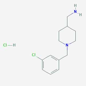 molecular formula C13H20Cl2N2 B3227521 (1-(3-Chlorobenzyl)piperidin-4-yl)methanamine hydrochloride CAS No. 1261230-69-6
