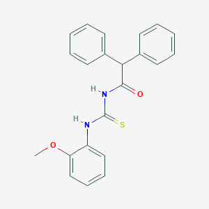 molecular formula C22H20N2O2S B322753 N-[(2-methoxyphenyl)carbamothioyl]-2,2-diphenylacetamide 