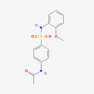 molecular formula C15H16N2O4S B322757 N-(4-{[(2-methoxyphenyl)amino]sulfonyl}phenyl)acetamide CAS No. 19838-01-8