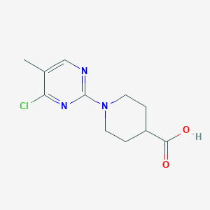 molecular formula C11H14ClN3O2 B3227579 1-(4-Chloro-5-methylpyrimidin-2-yl)piperidine-4-carboxylic acid CAS No. 1261231-19-9