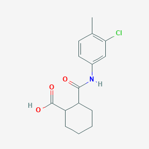 molecular formula C15H18ClNO3 B322758 2-[(3-Chloro-4-methylanilino)carbonyl]cyclohexanecarboxylic acid 