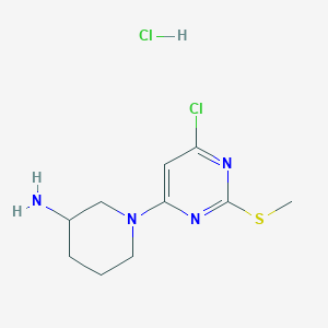 1-(6-Chloro-2-methylsulfanyl-pyrimidin-4-yl)-piperidin-3-ylamine hydrochloride