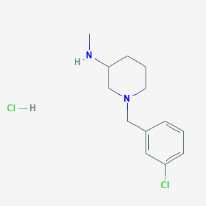 molecular formula C13H20Cl2N2 B3227638 [1-(3-Chloro-benzyl)-piperidin-3-yl]-methyl-amine hydrochloride CAS No. 1261231-75-7