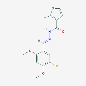 molecular formula C15H15BrN2O4 B322764 N'-(5-bromo-2,4-dimethoxybenzylidene)-2-methyl-3-furohydrazide 