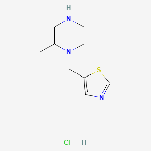 molecular formula C9H16ClN3S B3227645 2-Methyl-1-thiazol-5-ylmethyl-piperazine hydrochloride CAS No. 1261231-76-8