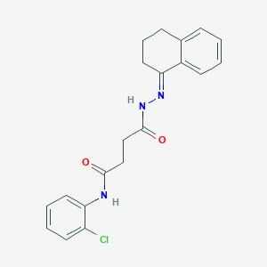 molecular formula C20H20ClN3O2 B322765 N-(2-chlorophenyl)-4-[2-(3,4-dihydro-1(2H)-naphthalenylidene)hydrazino]-4-oxobutanamide 