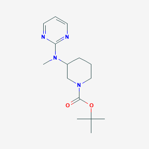 molecular formula C15H24N4O2 B3227652 3-(Methyl-pyrimidin-2-yl-amino)-piperidine-1-carboxylic acid tert-butyl ester CAS No. 1261231-84-8