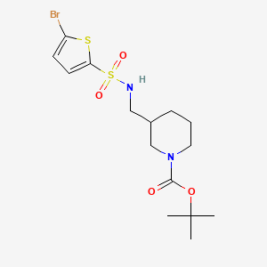 molecular formula C15H23BrN2O4S2 B3227657 Tert-butyl 3-((5-bromothiophene-2-sulfonamido)methyl)piperidine-1-carboxylate CAS No. 1261231-86-0