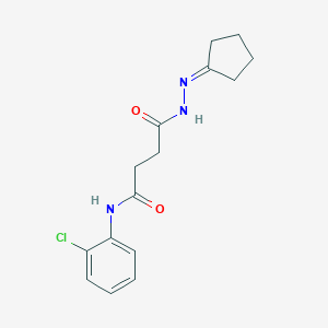 molecular formula C15H18ClN3O2 B322766 N-(2-chlorophenyl)-4-(2-cyclopentylidenehydrazino)-4-oxobutanamide 