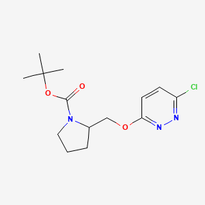 molecular formula C14H20ClN3O3 B3227667 2-(6-Chloro-pyridazin-3-yloxymethyl)-pyrrolidine-1-carboxylic acid tert-butyl ester CAS No. 1261231-93-9
