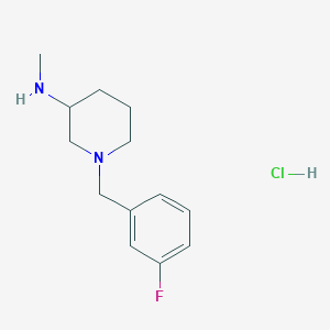 molecular formula C13H20ClFN2 B3227698 [1-(3-Fluoro-benzyl)-piperidin-3-yl]-methyl-amine hydrochloride CAS No. 1261232-16-9