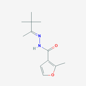 molecular formula C12H18N2O2 B322770 2-methyl-N'-(1,2,2-trimethylpropylidene)-3-furohydrazide 