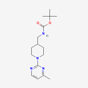 molecular formula C16H26N4O2 B3227717 [1-(4-Methyl-pyrimidin-2-yl)-piperidin-4-ylmethyl]-carbamic acid tert-butyl ester CAS No. 1261232-28-3