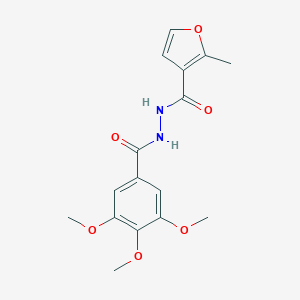 molecular formula C16H18N2O6 B322773 2-methyl-N'-(3,4,5-trimethoxybenzoyl)-3-furohydrazide 