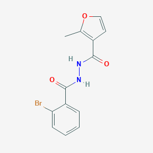molecular formula C13H11BrN2O3 B322776 N'-(2-bromobenzoyl)-2-methyl-3-furohydrazide 