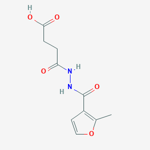 molecular formula C10H12N2O5 B322777 4-[2-(2-Methyl-3-furoyl)hydrazino]-4-oxobutanoic acid 