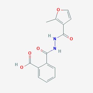 molecular formula C14H12N2O5 B322778 2-{[2-(2-Methyl-3-furoyl)hydrazino]carbonyl}benzoic acid 