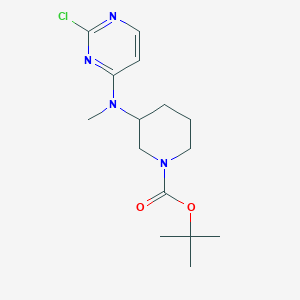molecular formula C15H23ClN4O2 B3227785 3-[(2-Chloro-pyrimidin-4-yl)-methyl-amino]-piperidine-1-carboxylic acid tert-butyl ester CAS No. 1261233-30-0