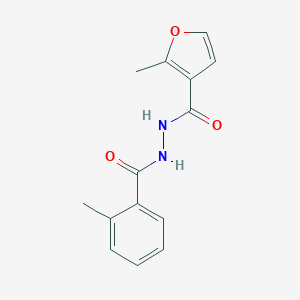 molecular formula C14H14N2O3 B322779 2-methyl-N'-(2-methylbenzoyl)-3-furohydrazide 