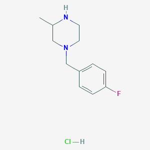 molecular formula C12H18ClFN2 B3227825 1-(4-Fluorobenzyl)-3-methylpiperazine hydrochloride CAS No. 1261233-76-4