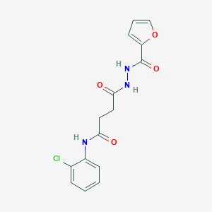 molecular formula C15H14ClN3O4 B322783 N-(2-chlorophenyl)-4-[2-(2-furoyl)hydrazino]-4-oxobutanamide 