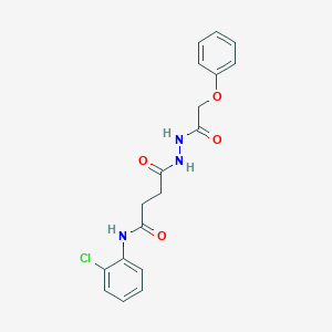molecular formula C18H18ClN3O4 B322784 N-(2-chlorophenyl)-4-oxo-4-[2-(phenoxyacetyl)hydrazino]butanamide 