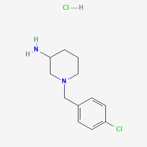 molecular formula C12H18Cl2N2 B3227845 1-(4-Chloro-benzyl)-piperidin-3-ylamine hydrochloride CAS No. 1261233-87-7