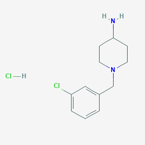 molecular formula C12H18Cl2N2 B3227856 1-(3-Chloro-benzyl)-piperidin-4-ylamine hydrochloride CAS No. 1261233-92-4