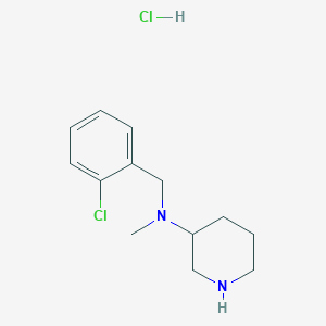 molecular formula C13H20Cl2N2 B3227862 (2-Chloro-benzyl)-methyl-piperidin-3-yl-amine hydrochloride CAS No. 1261233-94-6
