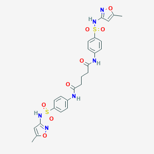 molecular formula C25H26N6O8S2 B322789 N,N'-bis(4-{[(5-methylisoxazol-3-yl)amino]sulfonyl}phenyl)pentanediamide 