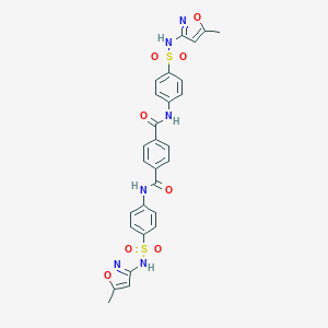 molecular formula C28H24N6O8S2 B322790 N,N'-bis(4-{[(5-methylisoxazol-3-yl)amino]sulfonyl}phenyl)terephthalamide 