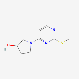 molecular formula C9H13N3OS B3227904 (R)-1-(2-Methylsulfanyl-pyrimidin-4-yl)-pyrrolidin-3-ol CAS No. 1261234-25-6